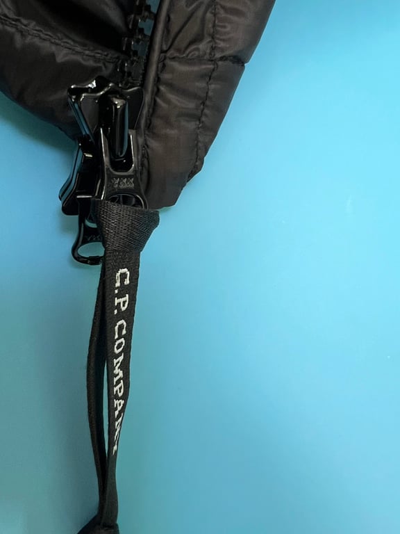 C.P. Company Quilted Ripstop Hooded Down Jacket Black - 30