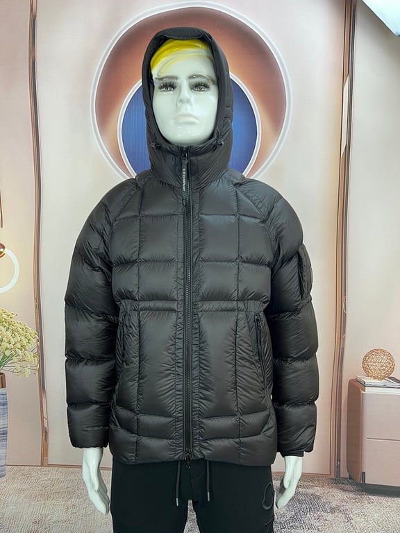 C.P. Company Quilted Ripstop Hooded Down Jacket Black - 4