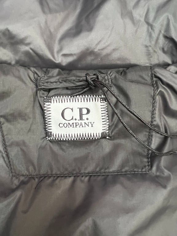 C.P. Company Quilted Ripstop Hooded Down Jacket Black - 33