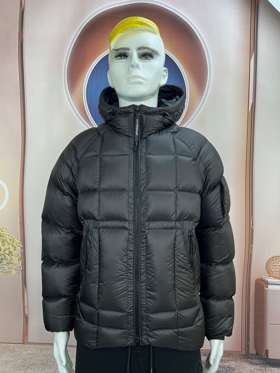 C.P. Company Quilted Ripstop Hooded Down Jacket Black - 5