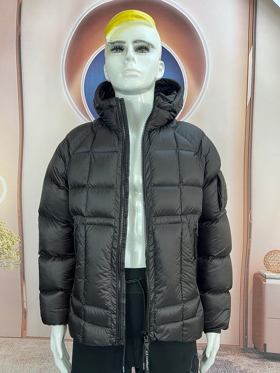 C.P. Company Quilted Ripstop Hooded Down Jacket Black - 7