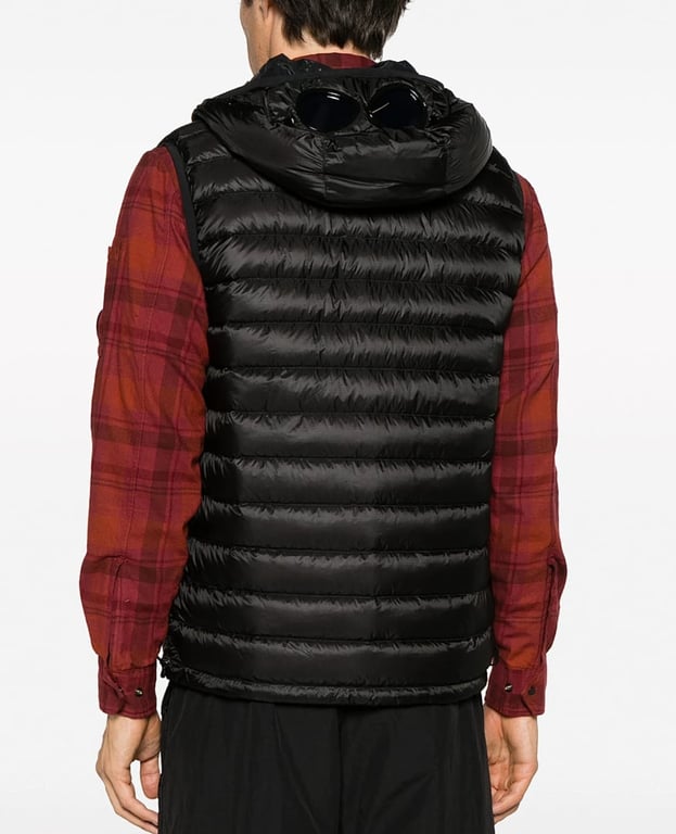 C.P. Company Quilted Goggle Hooded Down Gilet Black - 4