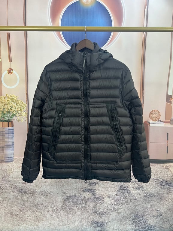C.P. Company Goggle Hood Puffer Jacket Black - 11