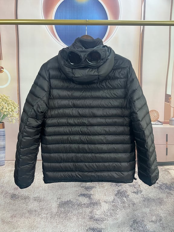 C.P. Company Goggle Hood Puffer Jacket Black - 12