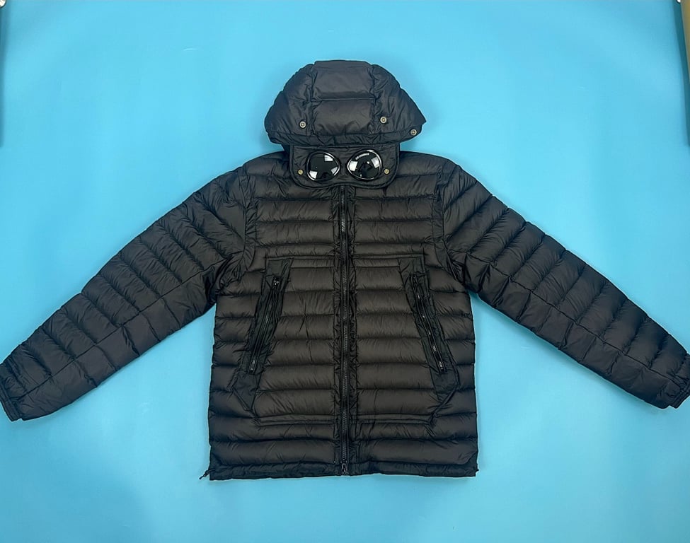 C.P. Company Goggle Hood Puffer Jacket Black - 13