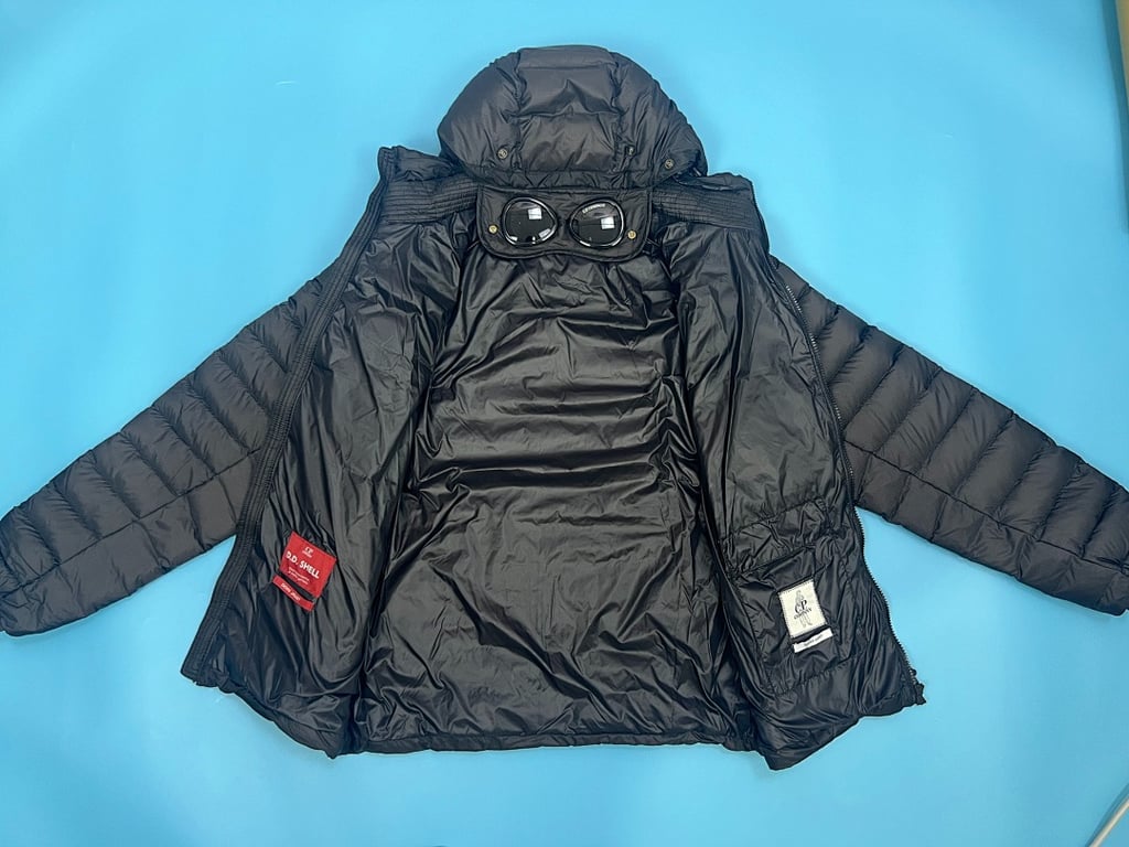 C.P. Company Goggle Hood Puffer Jacket Black - 17