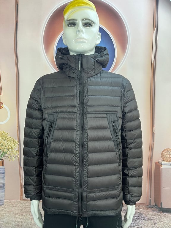 C.P. Company Goggle Hood Puffer Jacket Black - 7