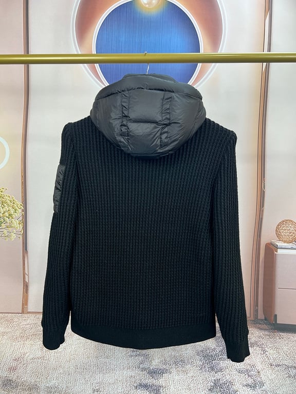 C.P. Company Mixed Hooded Wool Cardigan Black - 15
