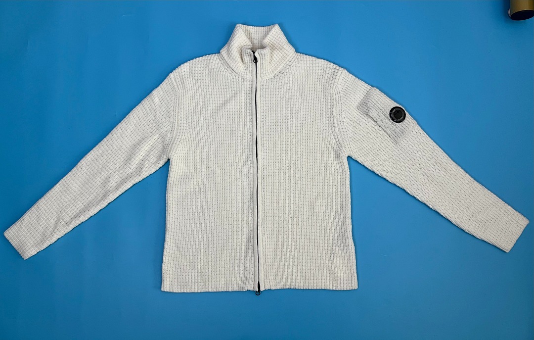 C.P. Company Full Zip Ribbed Sweater - 14