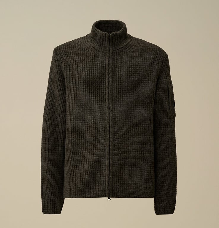 C.P. Company Full Zip Ribbed Sweater - 3