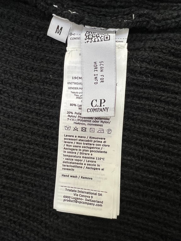 C.P. Company Full Zip Ribbed Sweater - 26