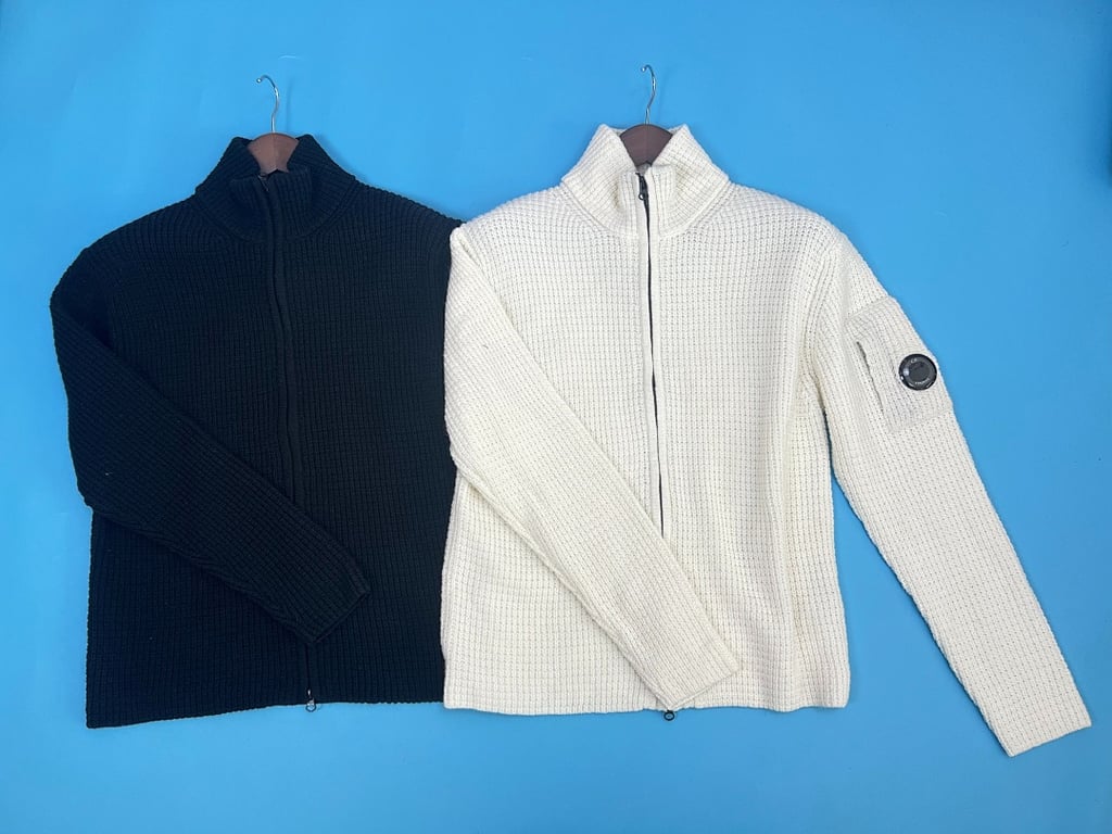 C.P. Company Full Zip Ribbed Sweater - 4