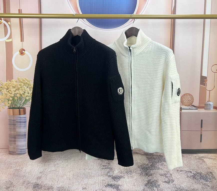 C.P. Company Full Zip Ribbed Sweater - 5