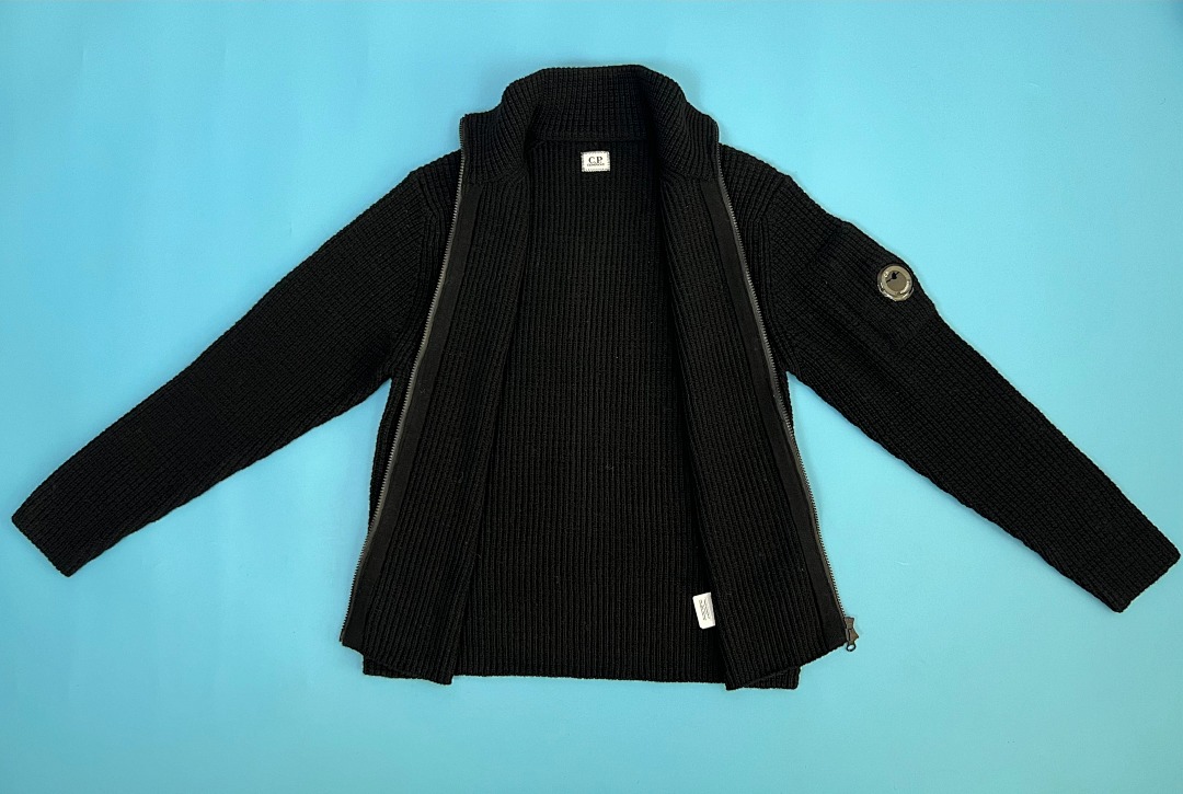 C.P. Company Full Zip Ribbed Sweater - 9