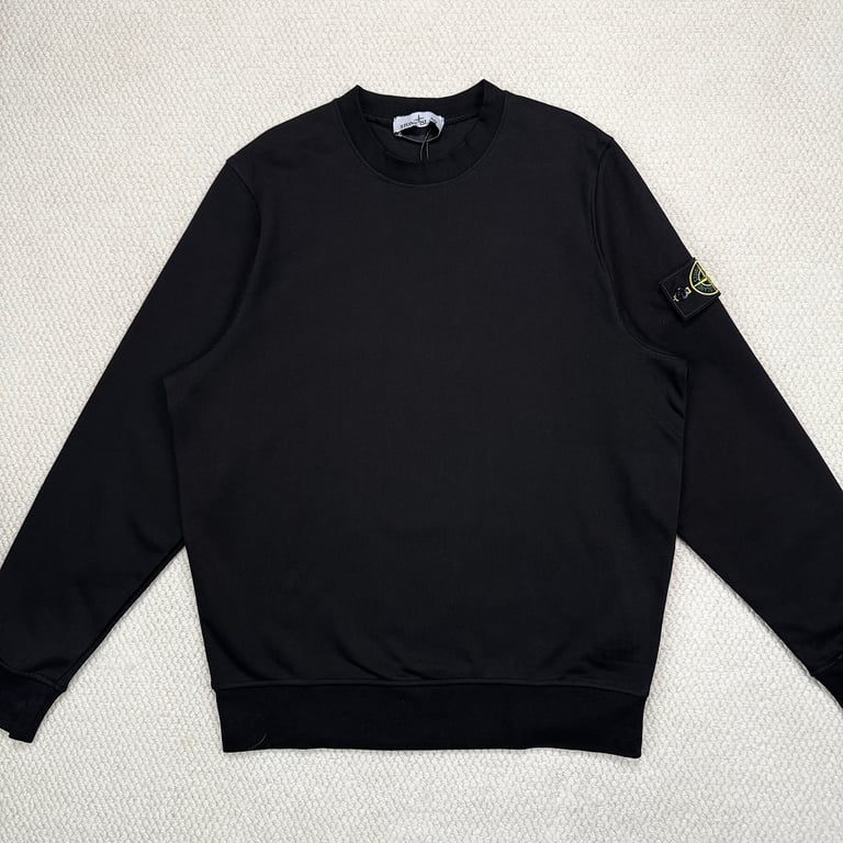 Stone Island Classic Crewneck Sweatshirt Black - 7