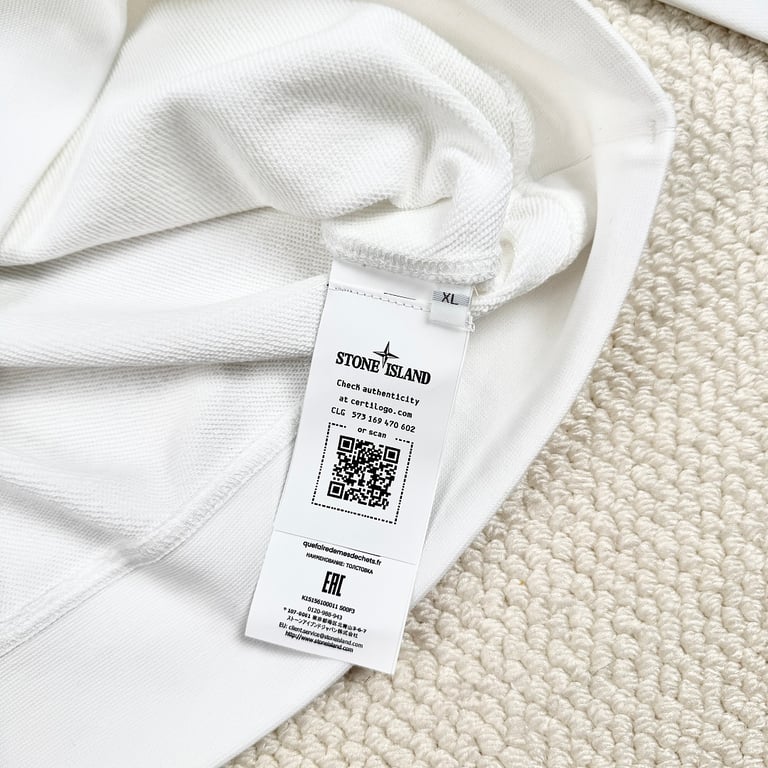 Stone Island Compass Patch Sweatshirt White - 13