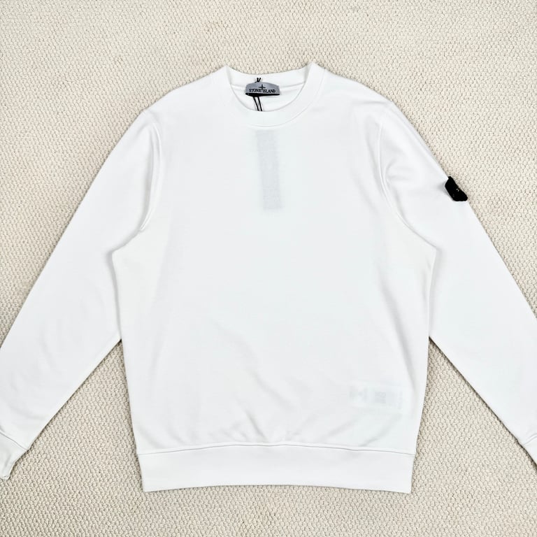 Stone Island Compass Patch Sweatshirt White - 16