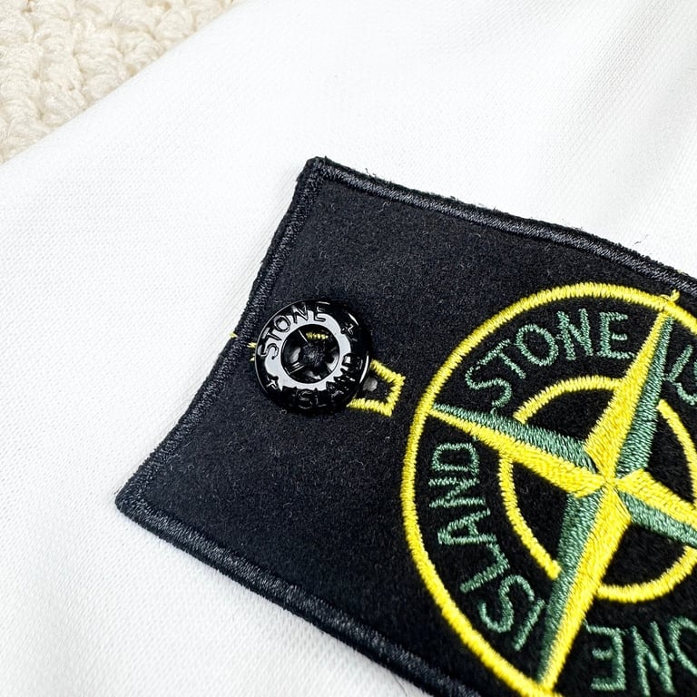 Stone Island Compass Patch Sweatshirt White - 5