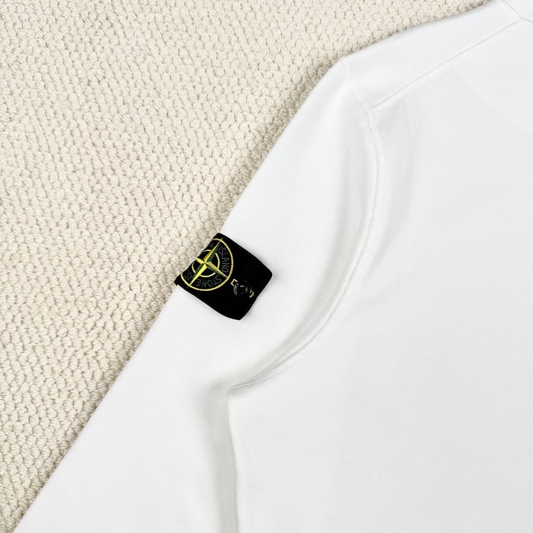 Stone Island Compass Patch Sweatshirt White - 7