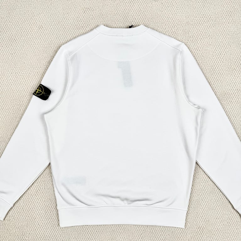 Stone Island Compass Patch Sweatshirt White - 8