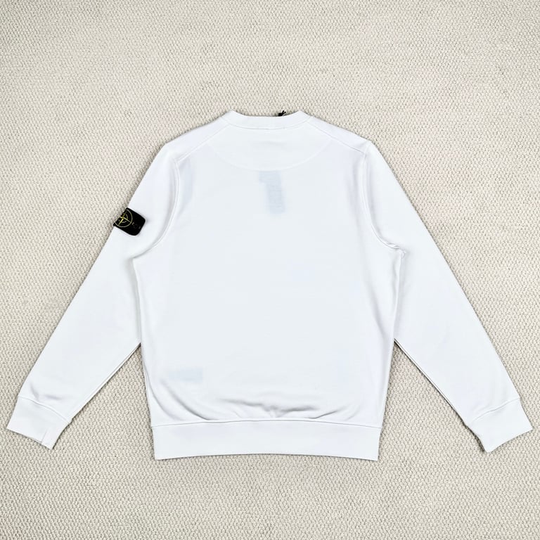 Stone Island Compass Patch Sweatshirt White - 9