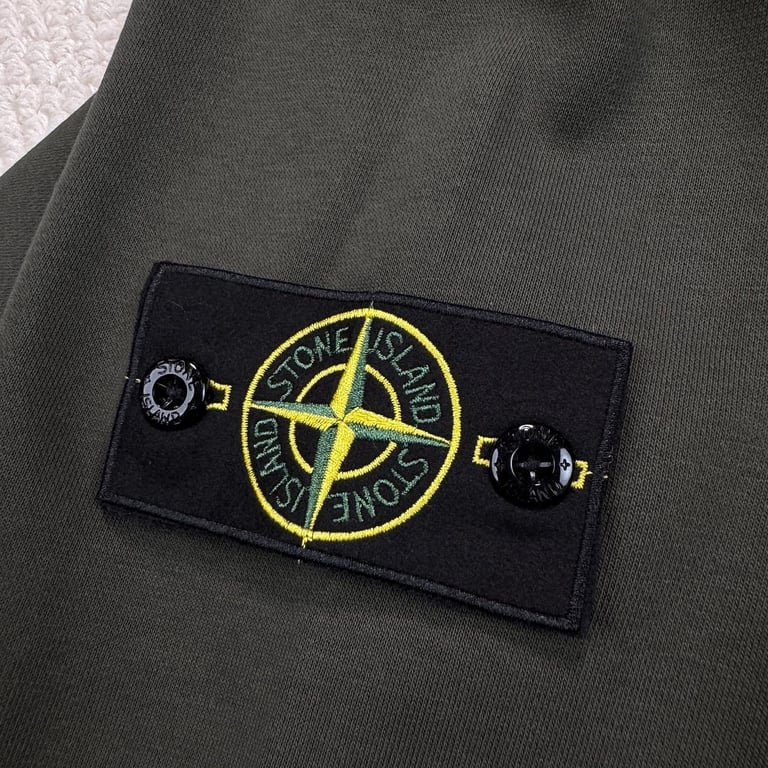 Stone Island Zip-Up Hoodie Green - 11