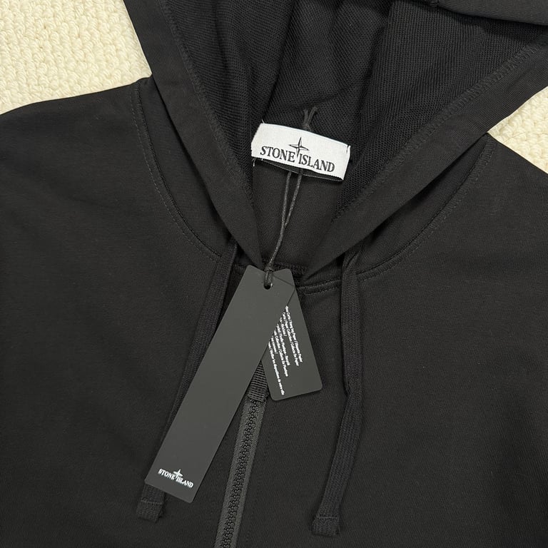 Stone Island Zip-Up Hoodie Black - 17