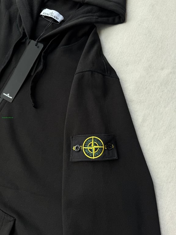 Stone Island Zip-Up Hoodie Black - 25