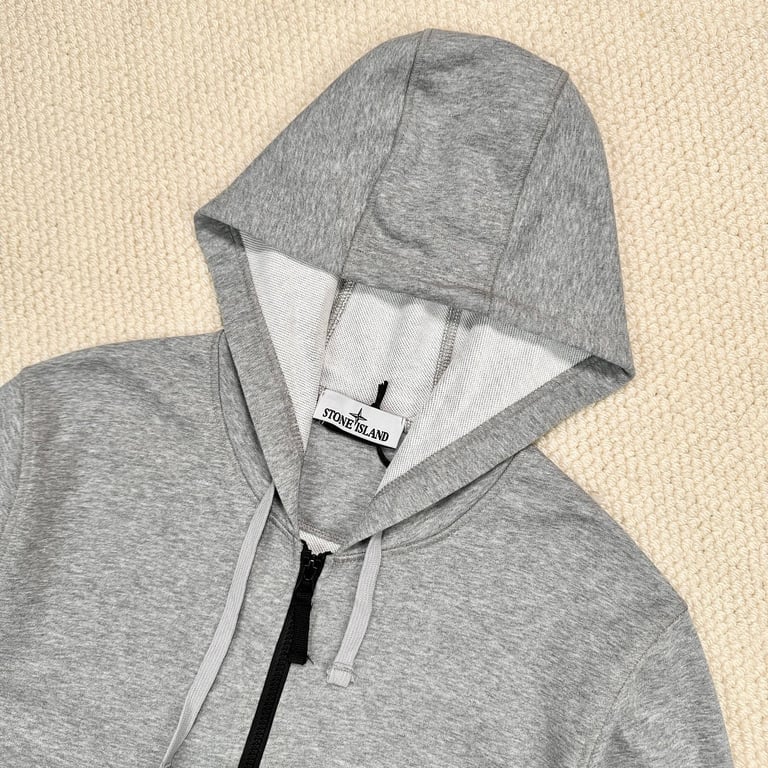 Stone Island Zip-Up Hoodie Grey - 7