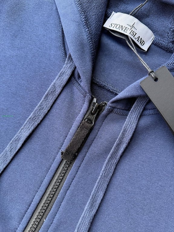 Stone Island Zip-Up Hoodie Navy Blue - 15