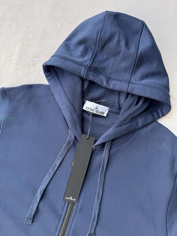 Stone Island Zip-Up Hoodie Navy Blue - 18
