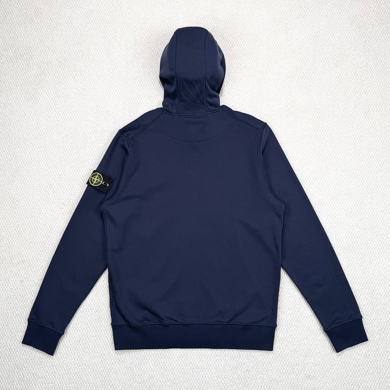 Stone Island Zip-Up Hoodie Navy Blue - 5
