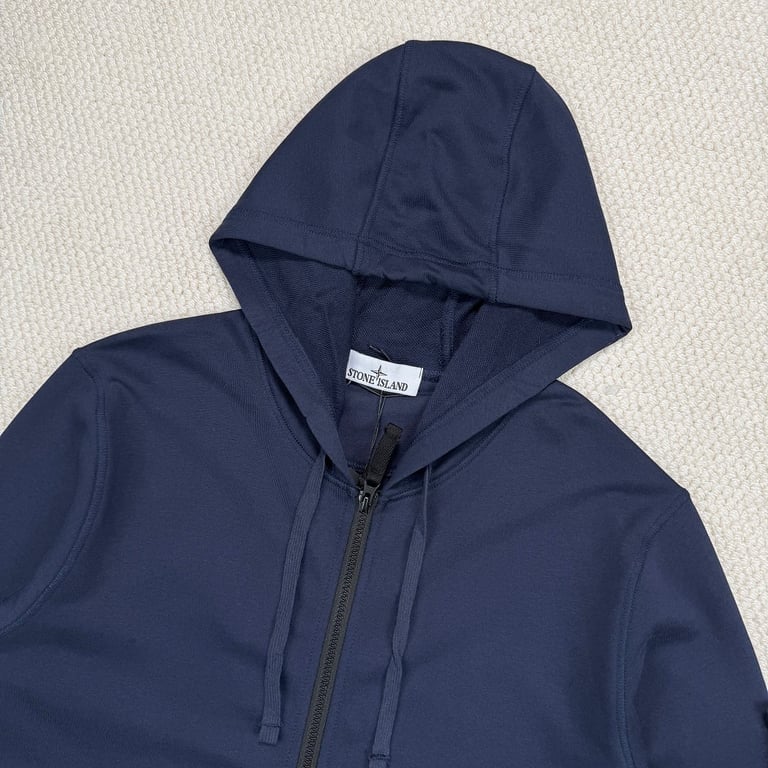 Stone Island Zip-Up Hoodie Navy Blue - 7
