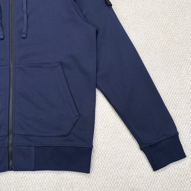 Stone Island Zip-Up Hoodie Navy Blue - 9