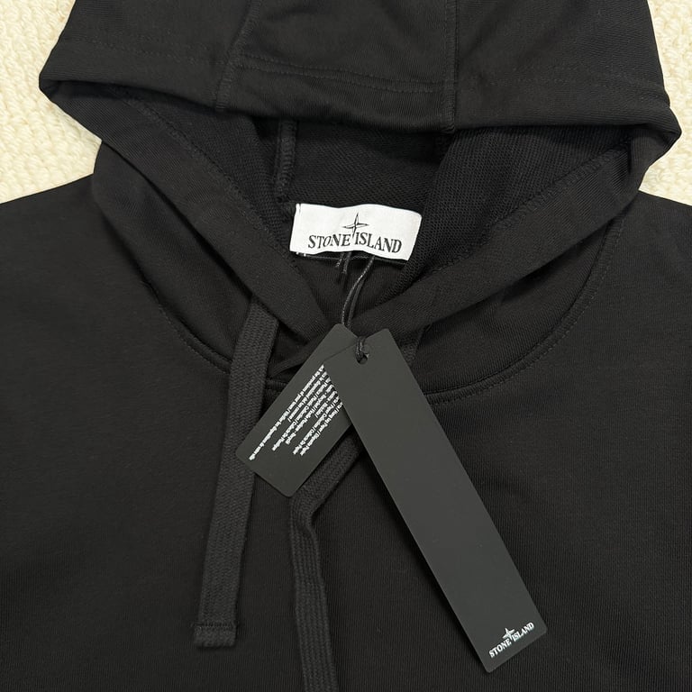 Stone Island Cotton Fleece Hoodie Black - 11