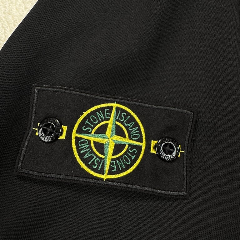 Stone Island Cotton Fleece Hoodie Black - 12