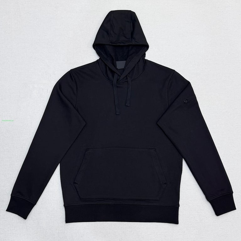Stone Island Cotton Fleece Hoodie Black - 15