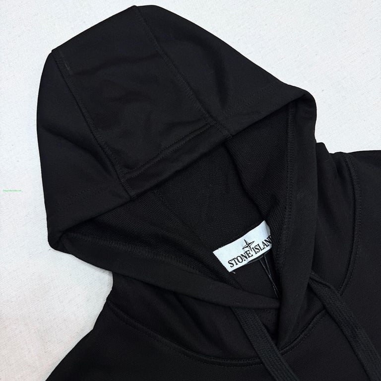 Stone Island Cotton Fleece Hoodie Black - 16