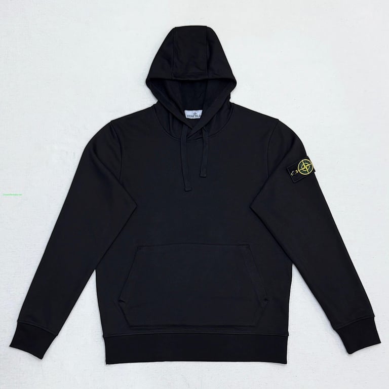 Stone Island Cotton Fleece Hoodie Black - 17