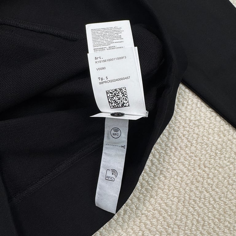 Stone Island Cotton Fleece Hoodie Black - 7