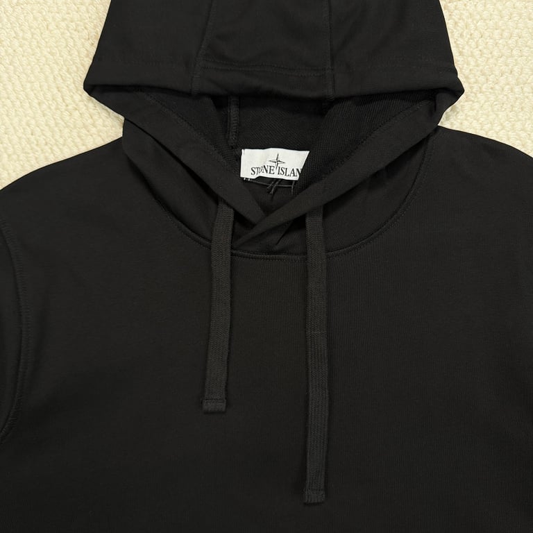 Stone Island Cotton Fleece Hoodie Black - 9