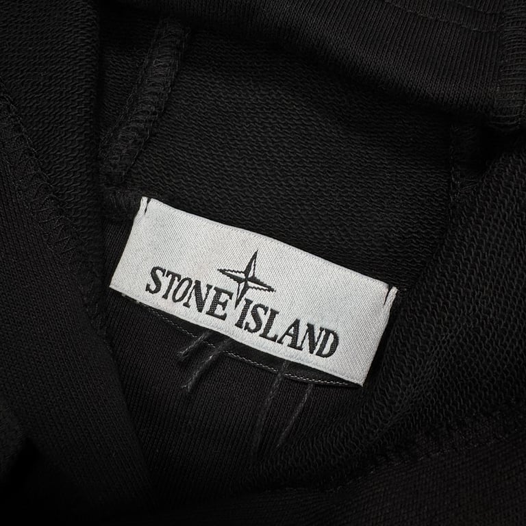 Stone Island Cotton Fleece Hoodie Black - 10