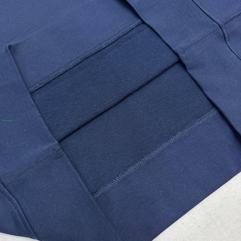 Stone Island Navy Blue Cotton Fleece Hoodie - 13