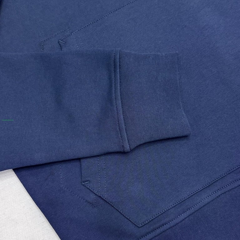 Stone Island Navy Blue Cotton Fleece Hoodie - 17