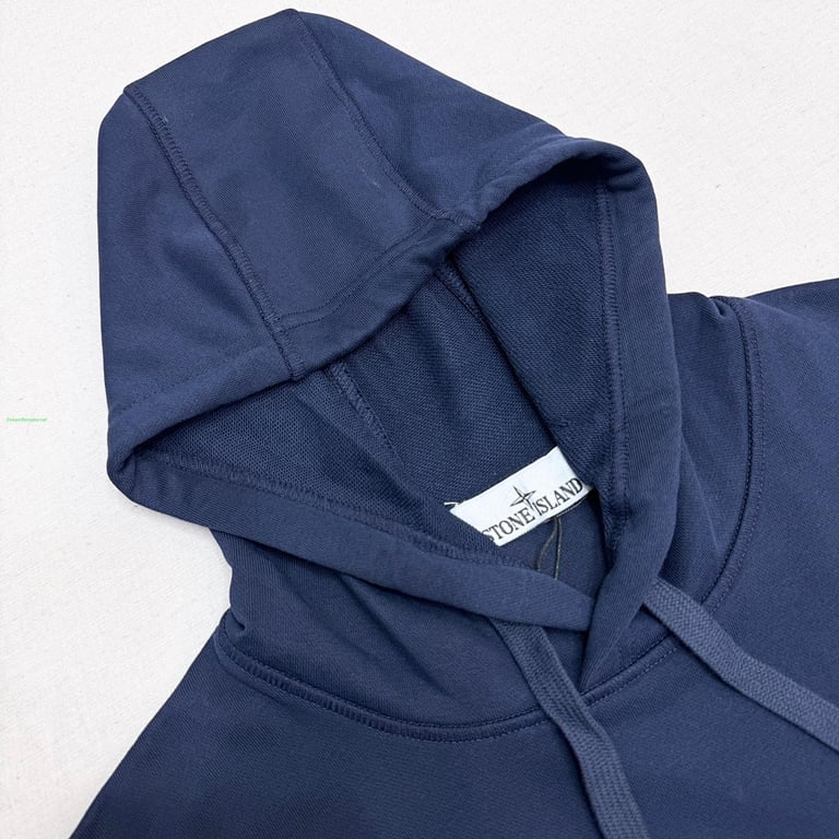 Stone Island Navy Blue Cotton Fleece Hoodie - 22