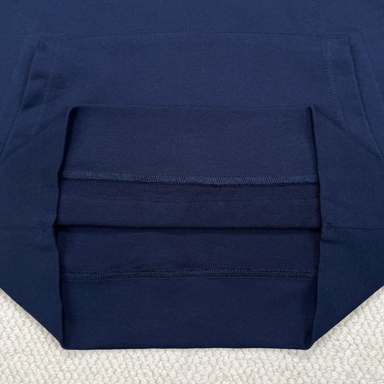 Stone Island Navy Blue Cotton Fleece Hoodie - 4