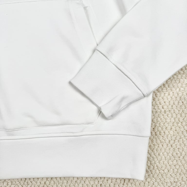 Stone Island White Cotton Fleece Hoodie - 12