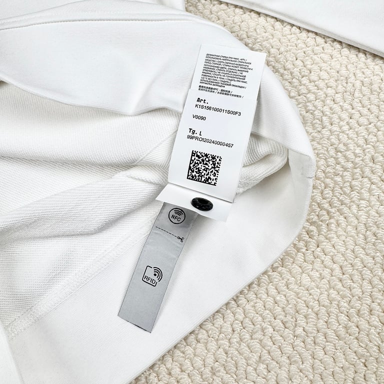 Stone Island White Cotton Fleece Hoodie - 7