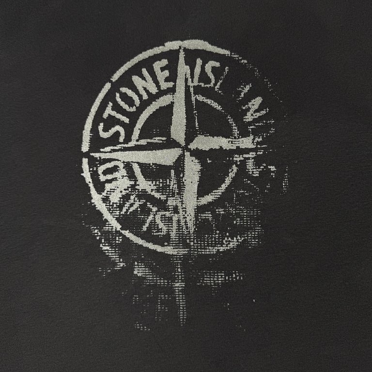 Stone Island Compass Logo Graphic T-Shirt Black - 11