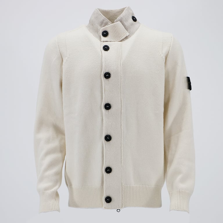 Stone Island 24SS Knitted Cardigan Cream - 11